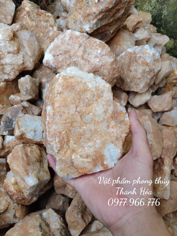 Thach Anh Trắng Thô Loại To Năng Lượng Cao Dùng Phong Thủy Trang Trí, Trấn Trạch Nhà Cửa - Tiểu Cảnh Sân Vườn