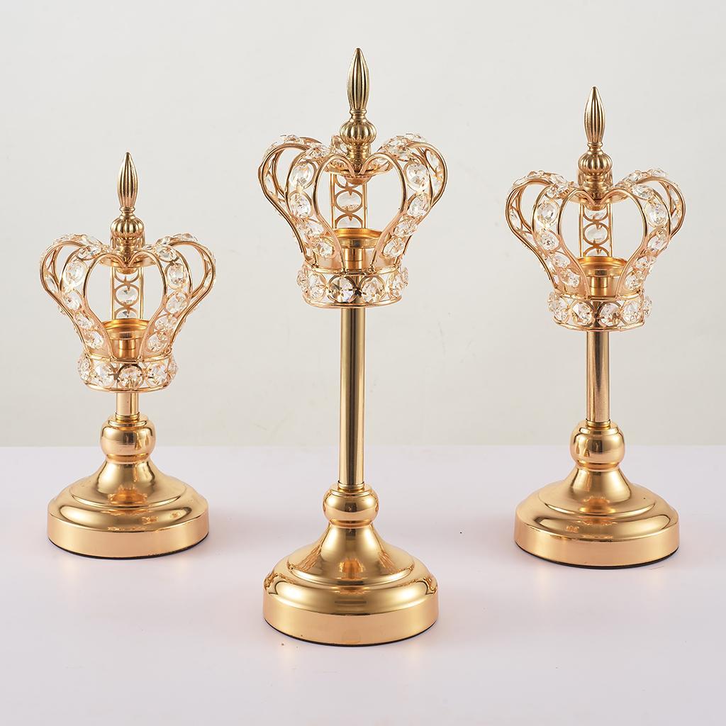Golden Candle Holder Ornament Photo Holder Photo Prop Table Decor