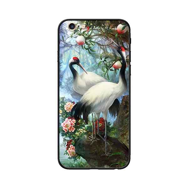 Ốp Lưng in cho iPhone 6/6s Mẫu Cặp Đôi Hạc - Hàng Chính Hãng