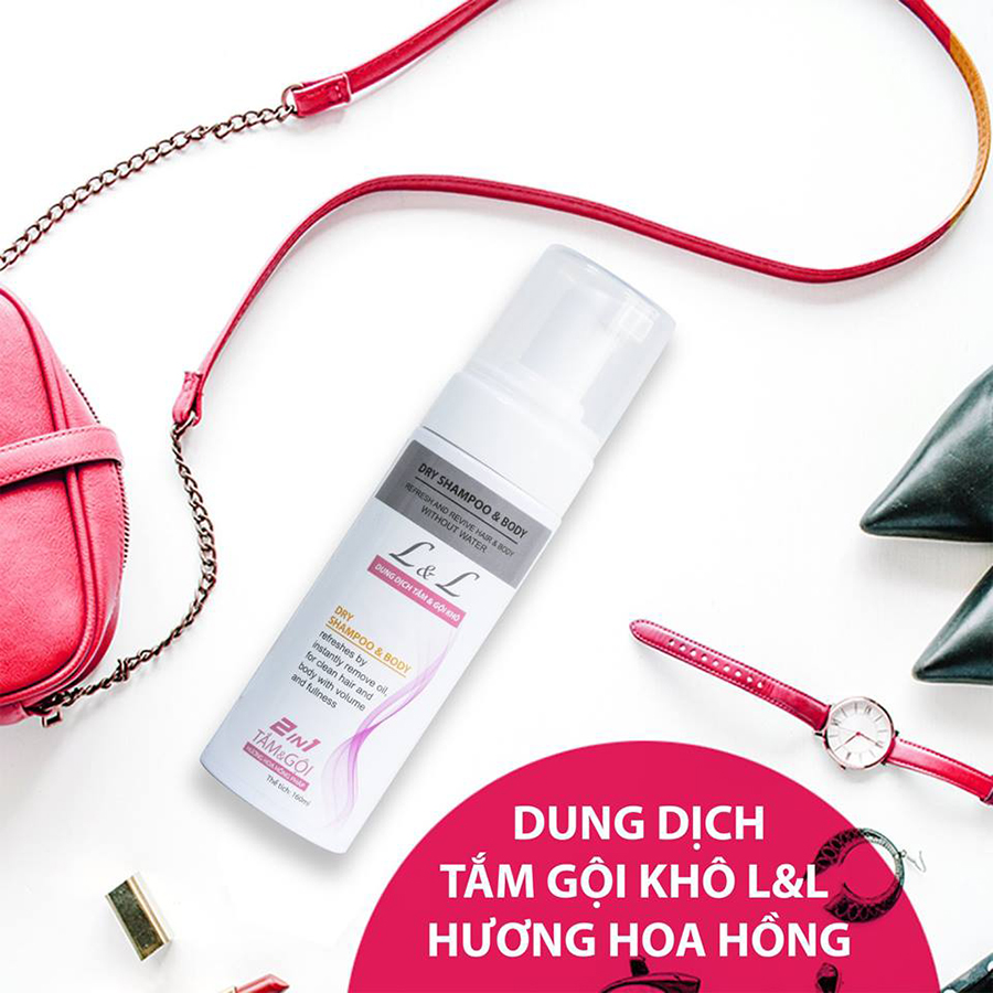 Dung Dịch Tắm Gội Khô L&L - Hương Hoa Hồng Pháp