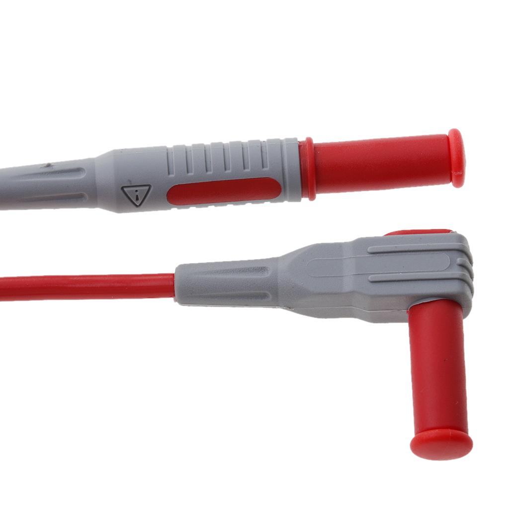 P1032 Silicone Wire Multimeter Test Cable Injection Molded 4mm Banana Plug Test Line Straight to Curved Test Cable