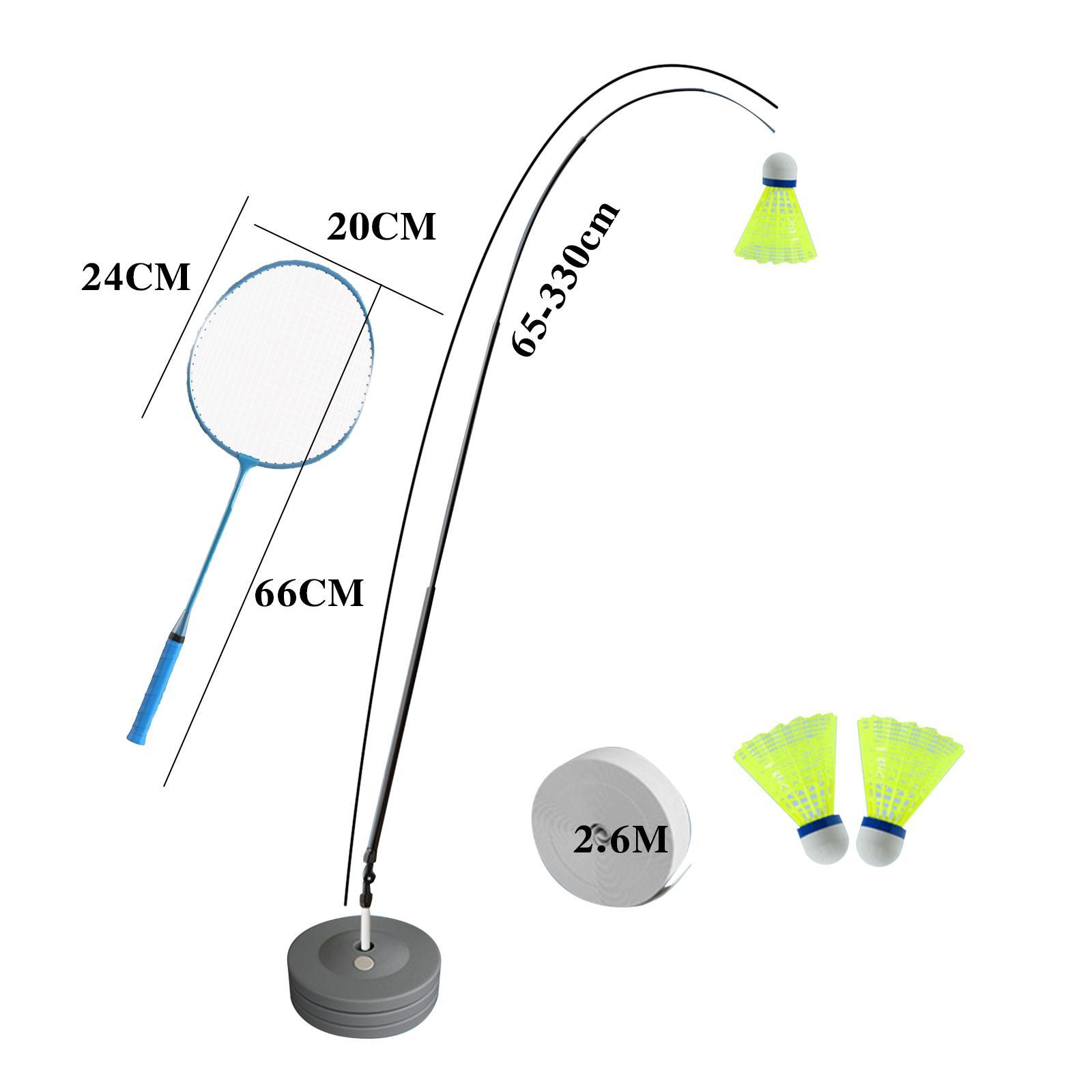 Portable Self Practice Trainer Aid Single Badminton Training Device for Indoor Outdoor