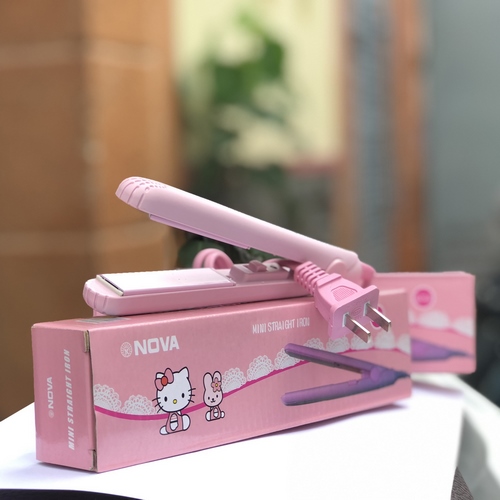 Máy ép, duỗi tóc mini Nova hello kitty