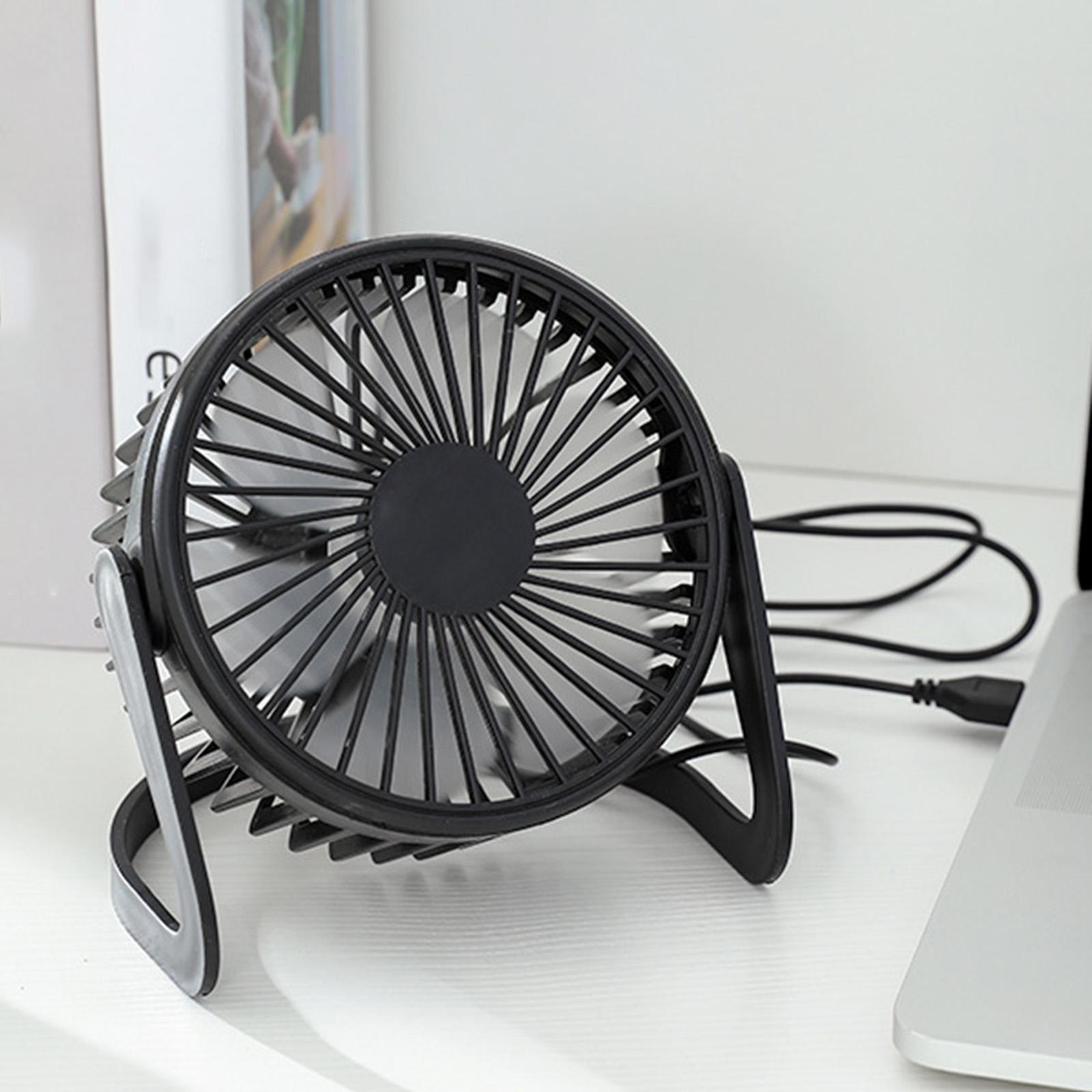 Small Desk Fan, Cooling Mini Fan, Speed Adjustable Rechargeable Quiet Portable Desktop Personal Fan Table Fan for Office Desktop Dorm Car Home