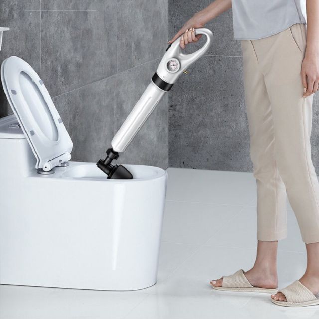 Dụng cụ thông tắc bồn cầu, toilet, lavabo, ống nước, nhà vệ sinh bằng hơi khí nén AGT Cực Mạnh 8kgf/cm - Nhựa ABS Cao Cấp