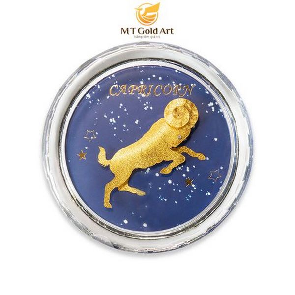 Chặn giấy cung hoàng đạo dát vàng 24k MT Gold Art- Hàng chính hãng, trang trí nhà cửa, phòng làm việc, quà tặng sếp, đối tác, khách hàng, tân gia, khai trương