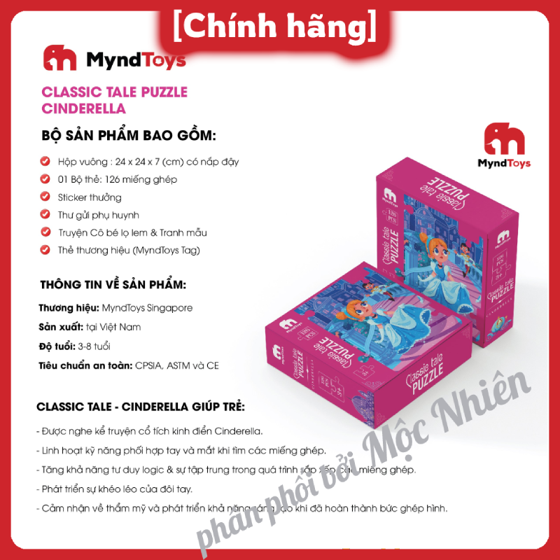 Đồ Chơi Xếp Hình MyndToys Classic Tale Puzzle Cinderella - Cô bé Lọ Lem Dành Cho Bé Gái