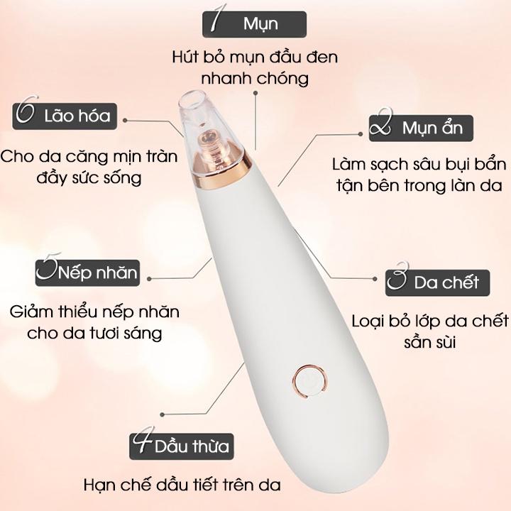 Máy hút mụn đầu đen , đầu trắng, mụn cám cầm tay chạy pin AA