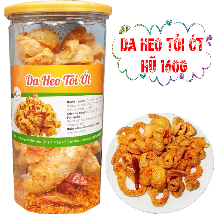 Da heo cháy tỏi ớt giòn tan hiệu SK FOOD - mỗi hũ 100g