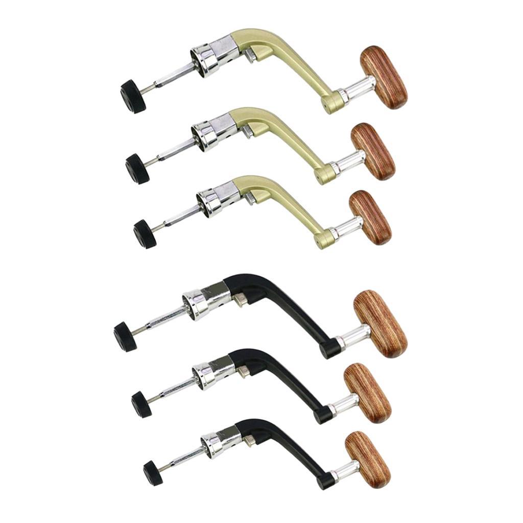 Metal Fishing Reel Handle Rocker Arm Wooden Crank Handle