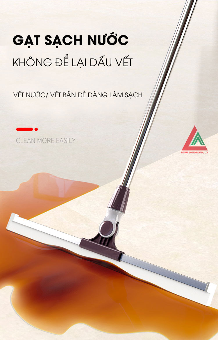 Cây Gạt Nước Sàn Nhà KITIMOP G50, Chổi Gạt Nước Silicon, Cây Quét Đẩy Nước Nhà Tắm, Nhà Vệ Sinh