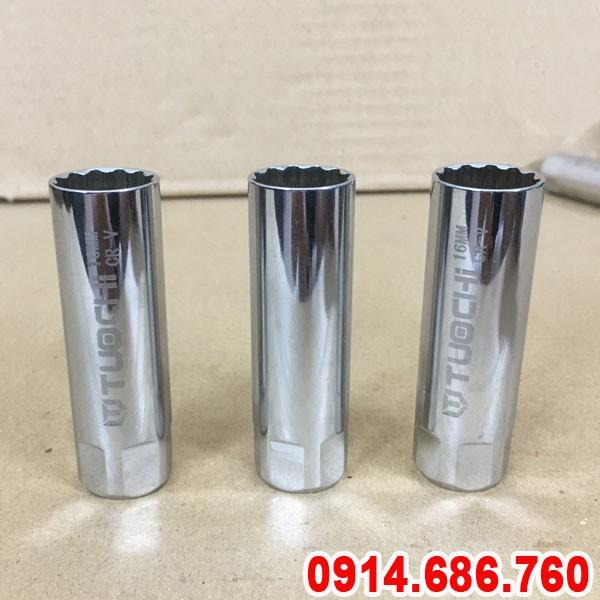Khẩu tháo bugi 16mm, đồ mở bugi ô tô, tuýp mở bugi có TỪ TÍNH đầu lắp khẩu 3/8