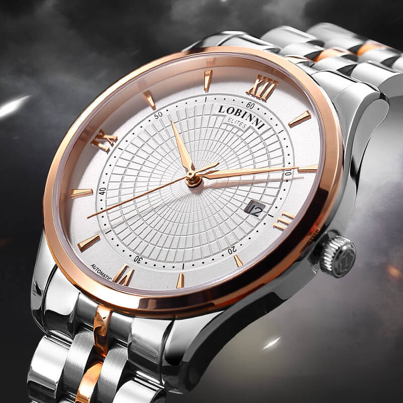 Đồng hồ nam chính hãng LOBINNI L1780-1 Fullbox, Kính sapphire ,chống xước,chống nước,dây kim loại thép không gỉ 316L, máy cơ , Mới 100%,Bảo hành 24 tháng