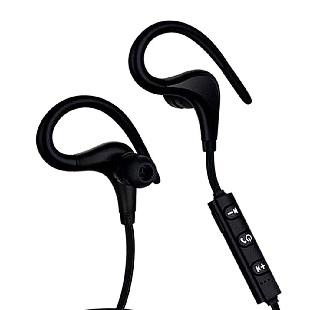 Bluetooth Earphones Sports Headset Earbuds with Noise Cancelling Black