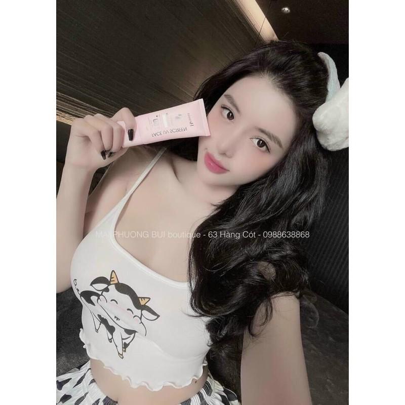 Set aoa 2 + kèm quần bò sữa áo chất borip quần chata cotton-U