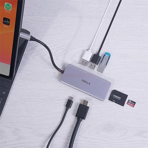 Cổng chuyển đổi iWalk 7-in-1 USB-C Hub ADH006 - Hàng chính hãng