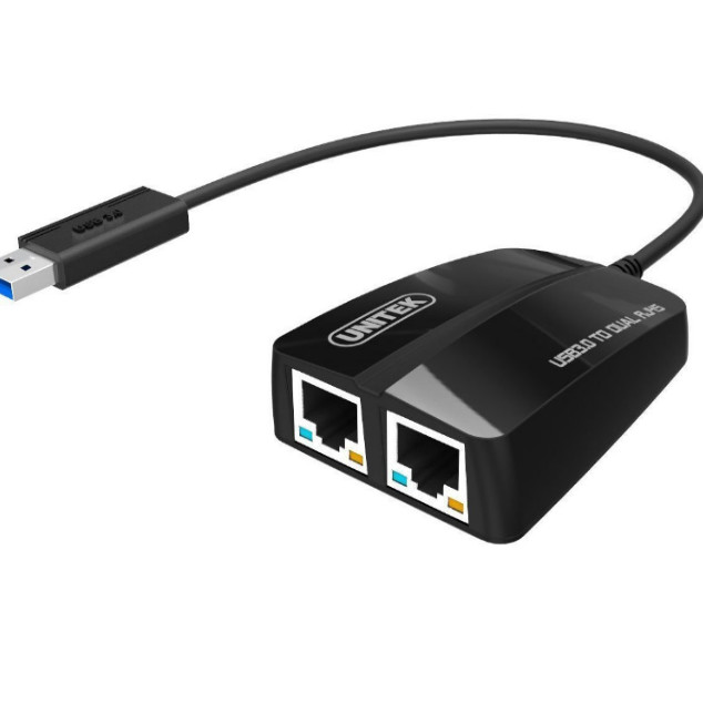 Cáp chuyển USB 3.0 sang 2 Lan Gigabit Unitek Y-3463 - Hàng chính hãng
