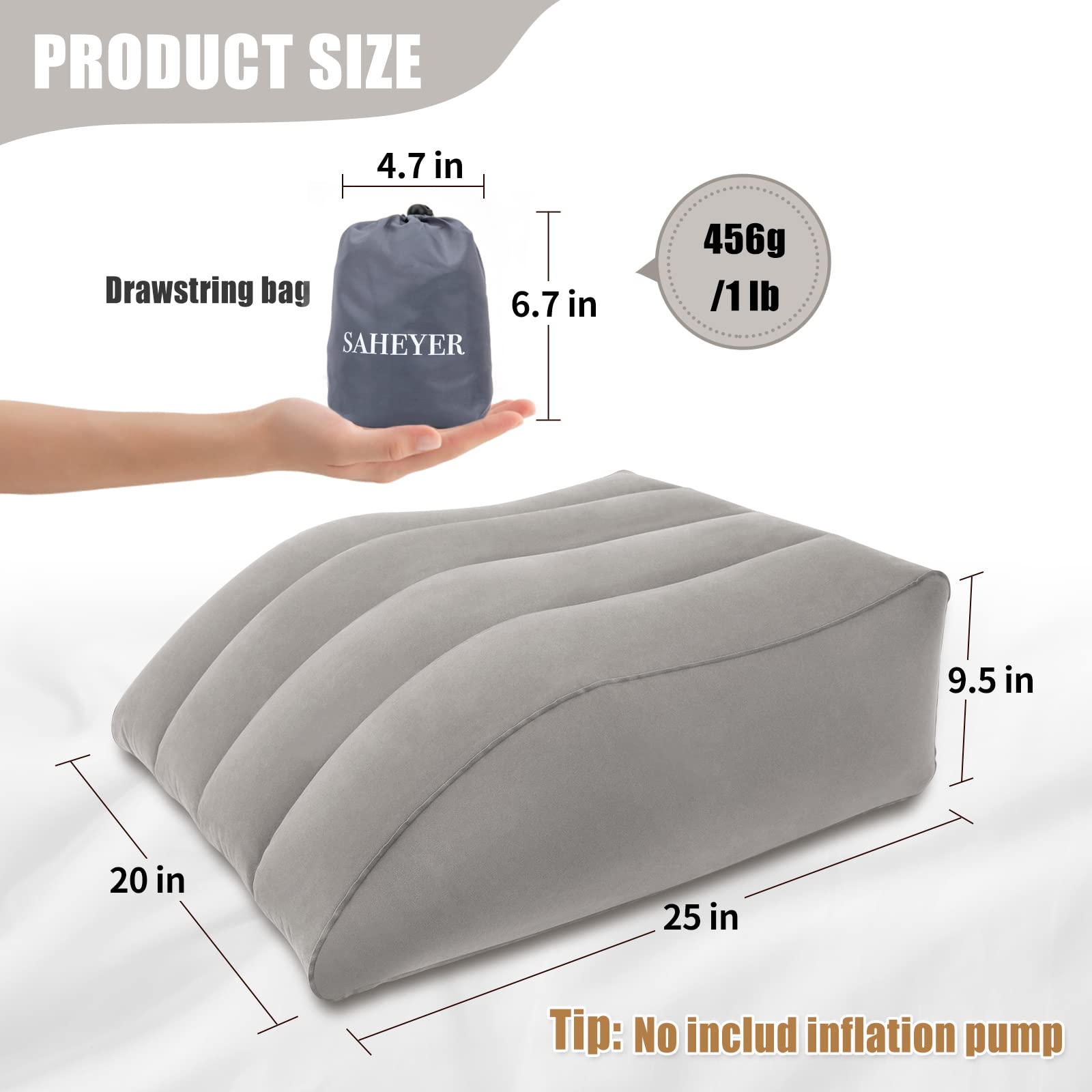 Gối Hơi Kê Gác Chân Khi Nằm Gối ngủ khi Ngồi Pillow LEX