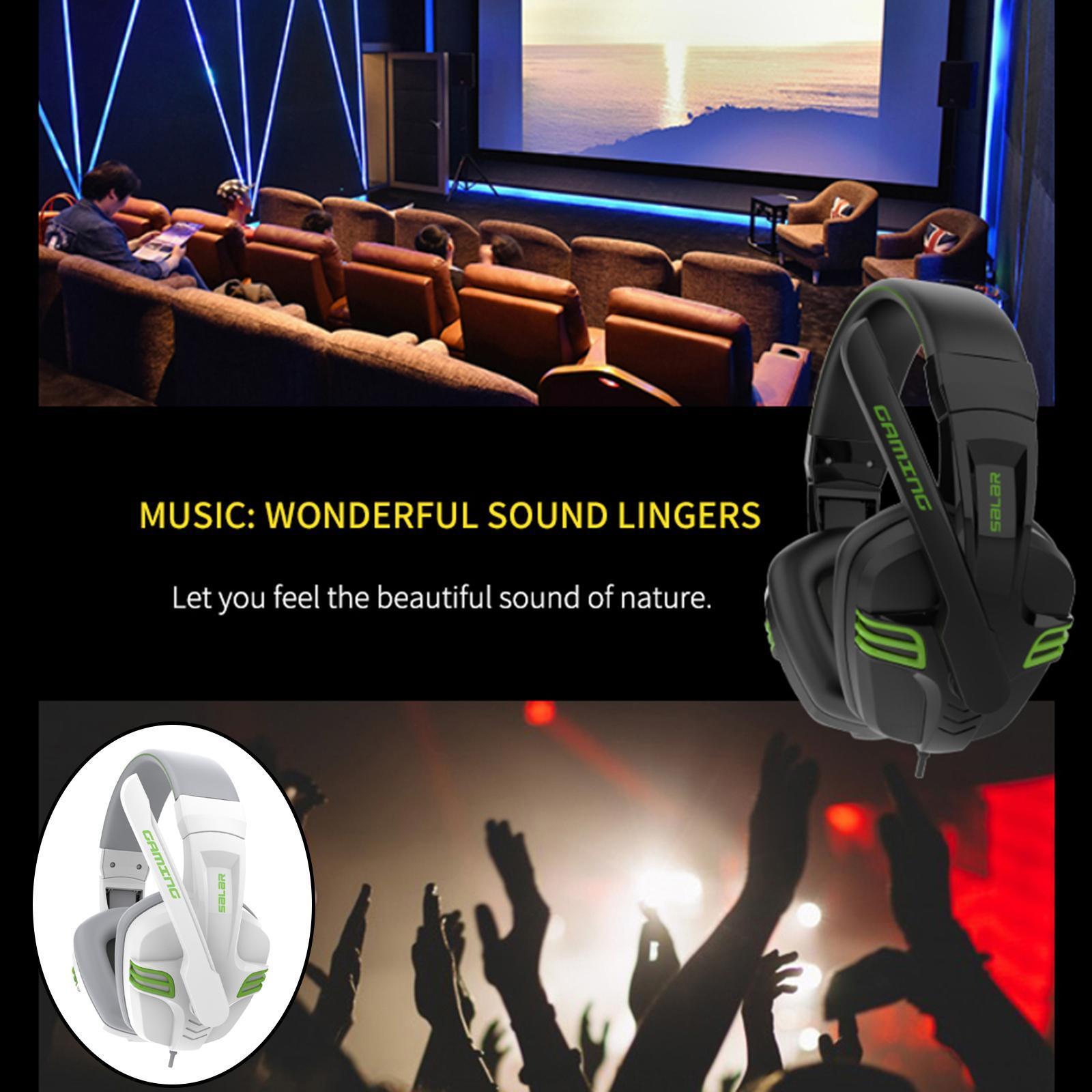 3.5mm Stereo Gaming Headset Wired Headphone with Mic Noise Cancelling