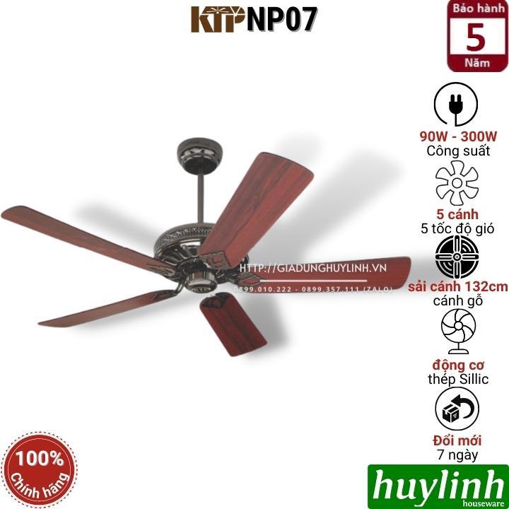 Quạt trần cánh gỗ Kim Thuận Phong KTP NP07 - Hàng chính hãng