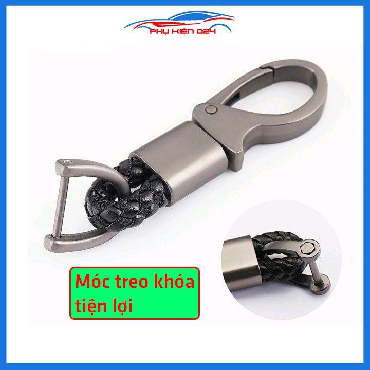 Ốp vỏ bọc chìa khóa xe Ranger XL, XLS bản chìa gập sợi nhựa cacbon kèm móc treo Inox