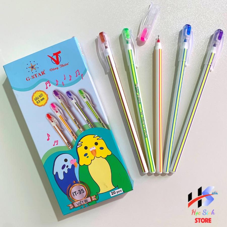 Bút viết bi Ấn Độ mực xanh ngòi 0.5mm Gstar IT-35
