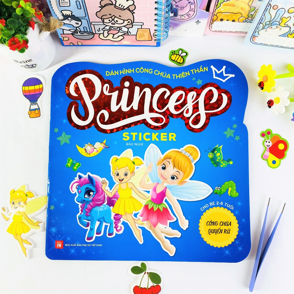 Sách - Dán hình Công Chúa Thiên Thần - Princess Sticker - Ndbooks