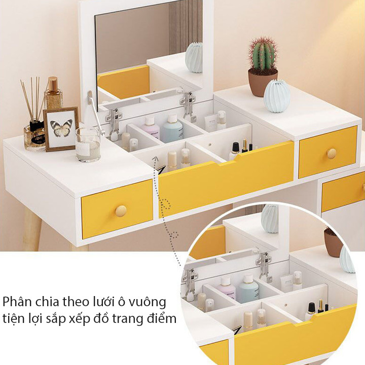 Bộ bàn ghế trang điểm cao cấp - Bàn trang điểm - Bàn trang điểm bằng gỗ