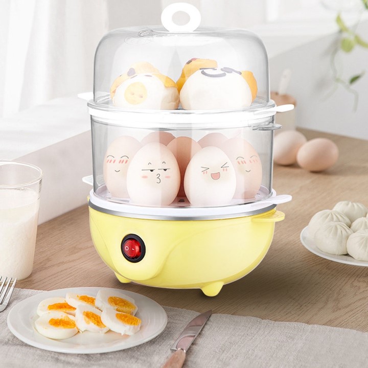 NỒI HẤP MINI, TRỨNG, BÁNH BAO... 2 LỚP ĐA NĂNG.