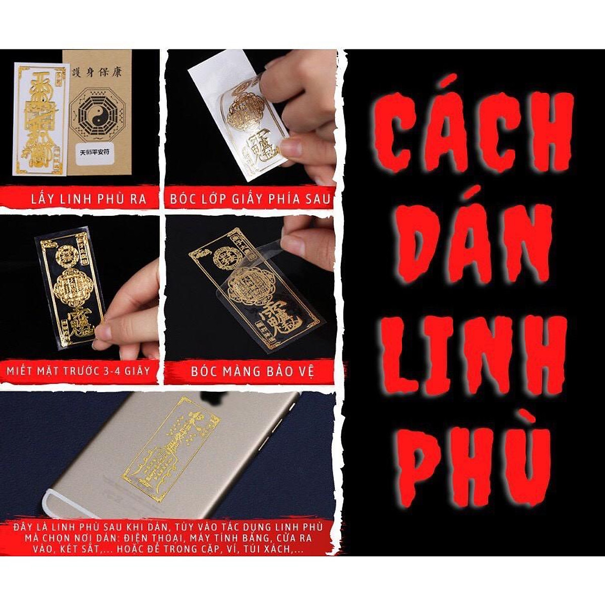 Miếng dán ô tô điện thoại LÁI XE AN TOÀN phong thủy