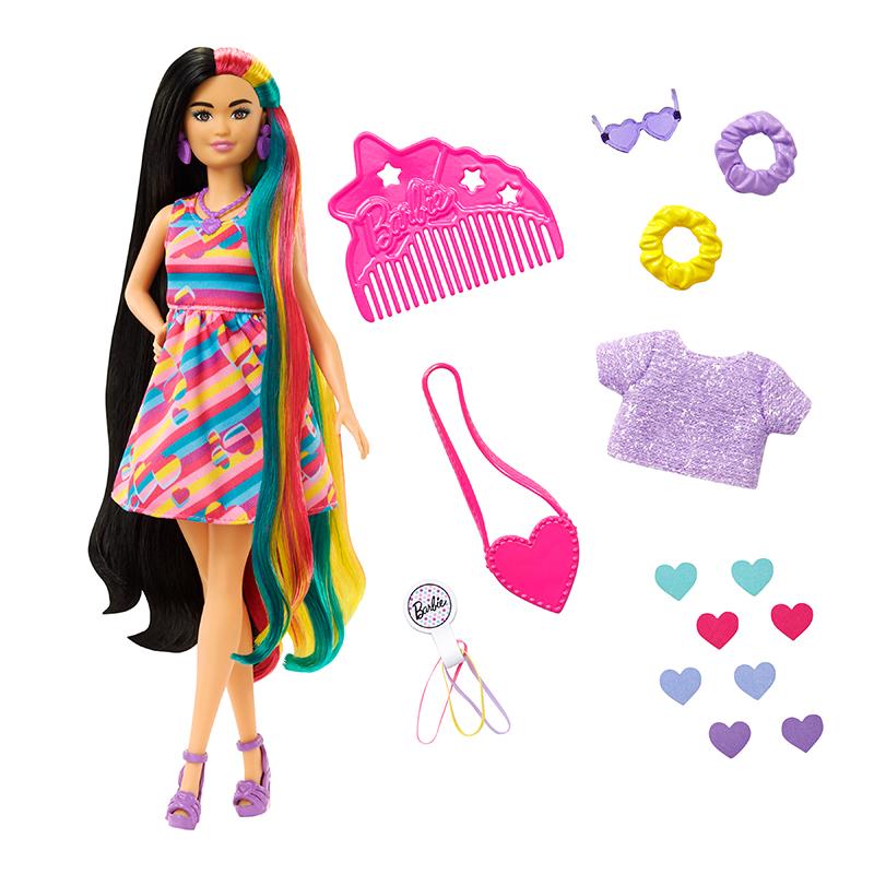 Đồ Chơi Barbie Hearts Và Mái Tóc Thời Trang Sành Điệu HCM90/HCM87