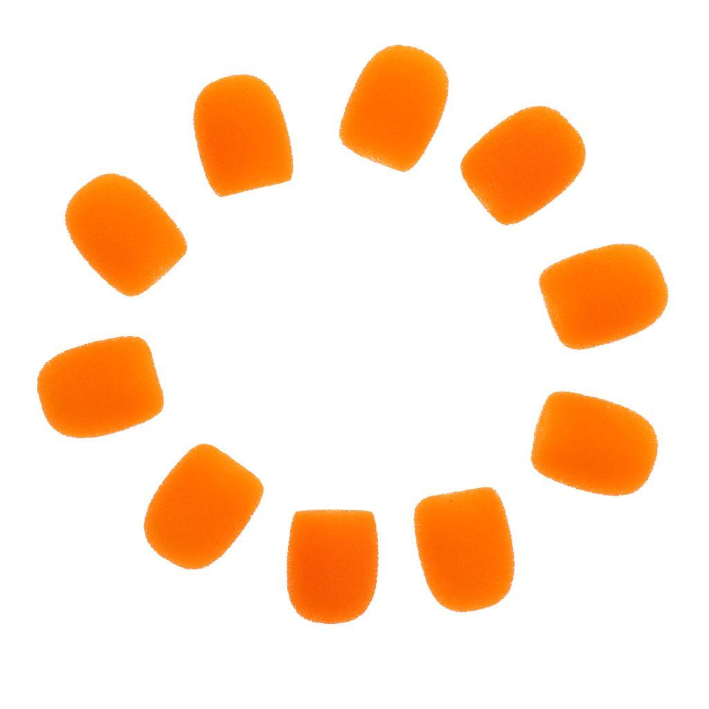 2-6pack 10 Pieces Microphone Windshield Foam Sponge Cover for Microphone Orange