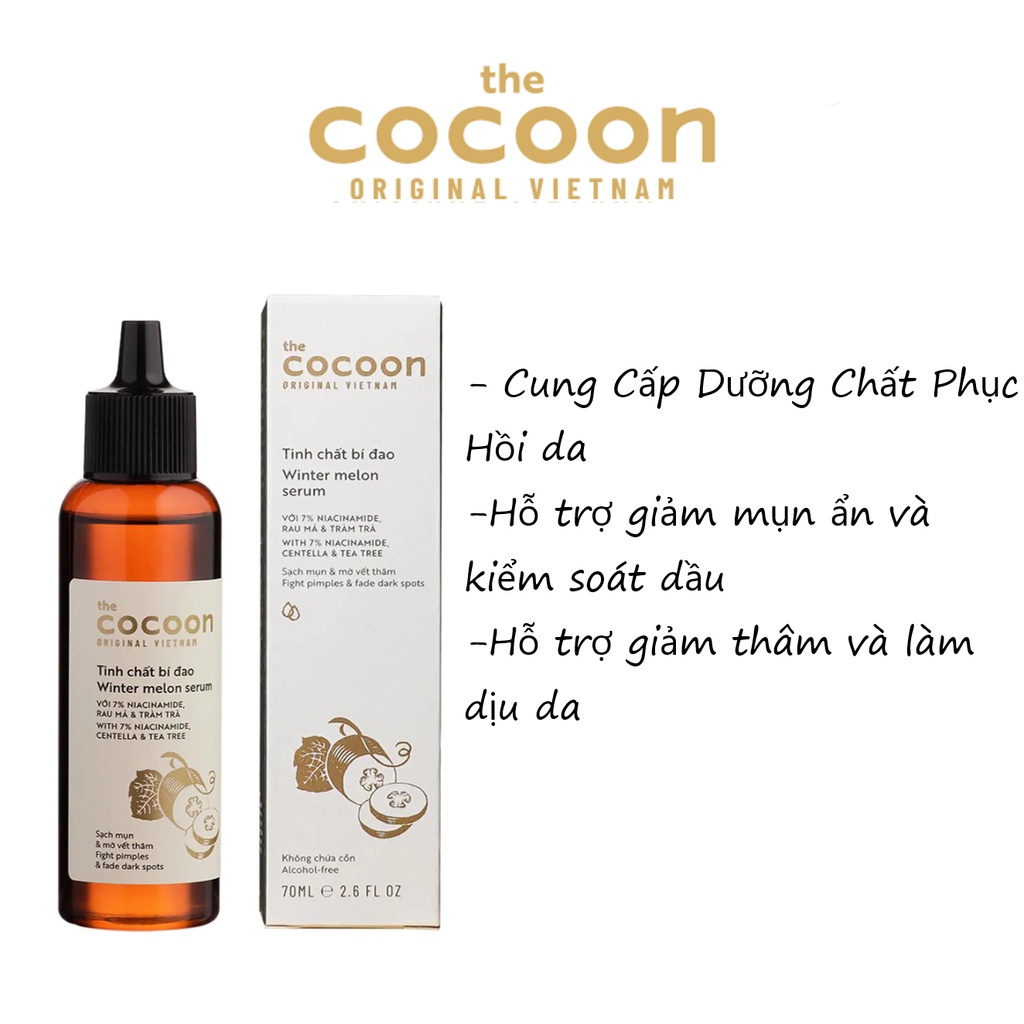 Tinh chất giảm mụn bí đao Cocoon 70ml NPP Shoptido