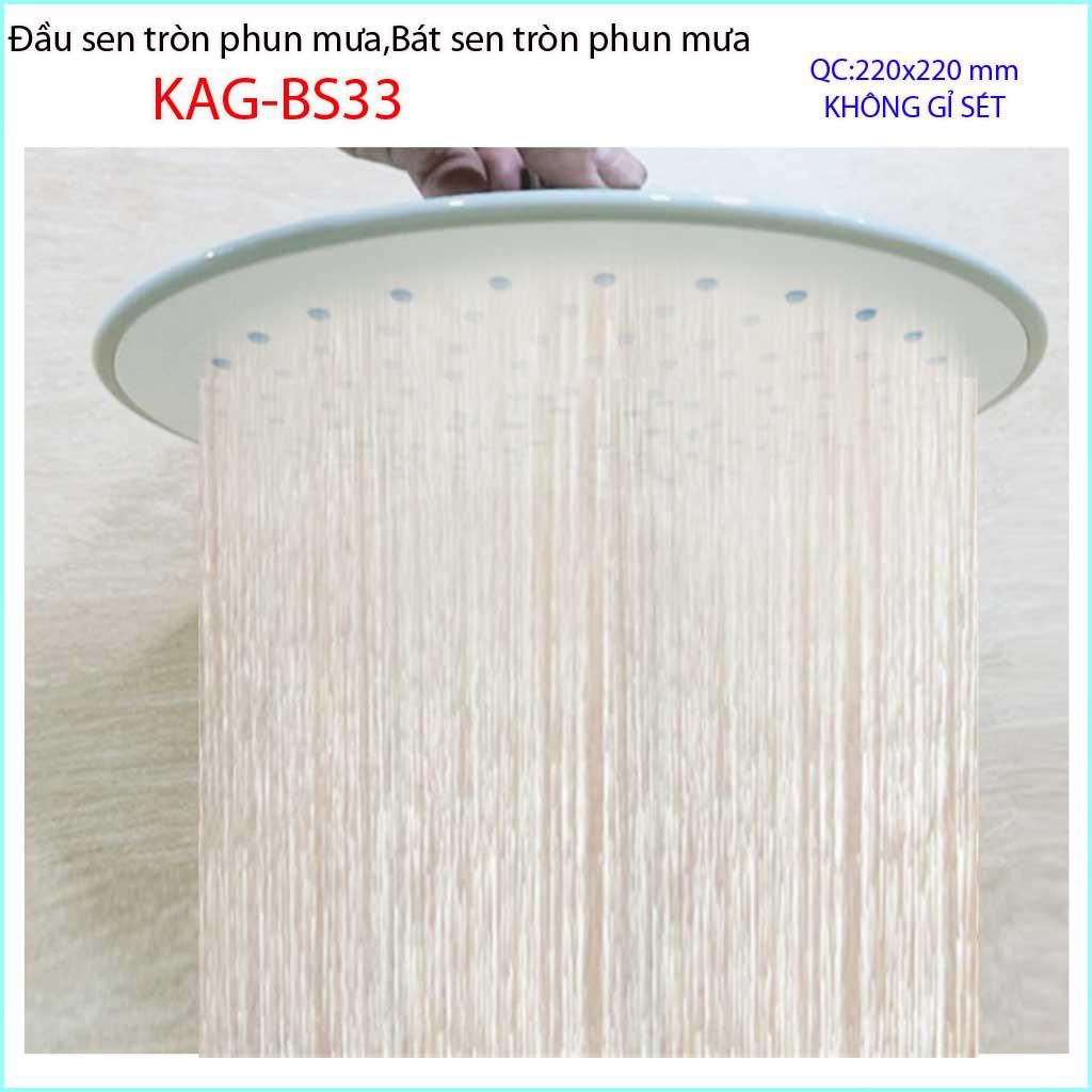 Bát sen tắm phun mưa KAG-BS32, Đầu sen bát sen tắm đứng KAG-BS33