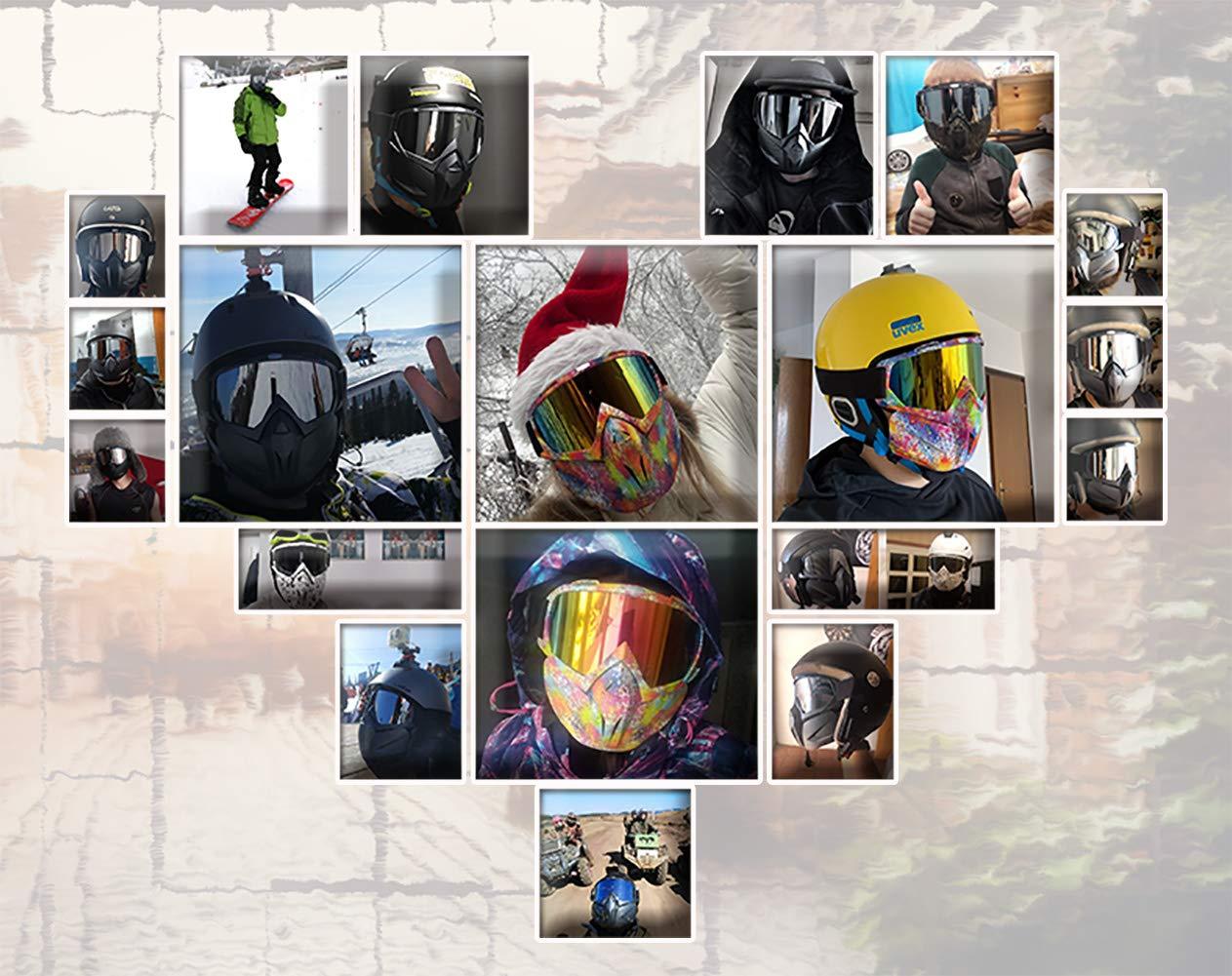 Kính xe máy Mặt nạ có thể tháo rời, ATV Dirt Bike Motocross MX Cưỡi Kính sơn Bụi -Kính UV400 được bảo vệ bằng bọt mềm, dây đai có thể điều chỉnh cho nam và nữ