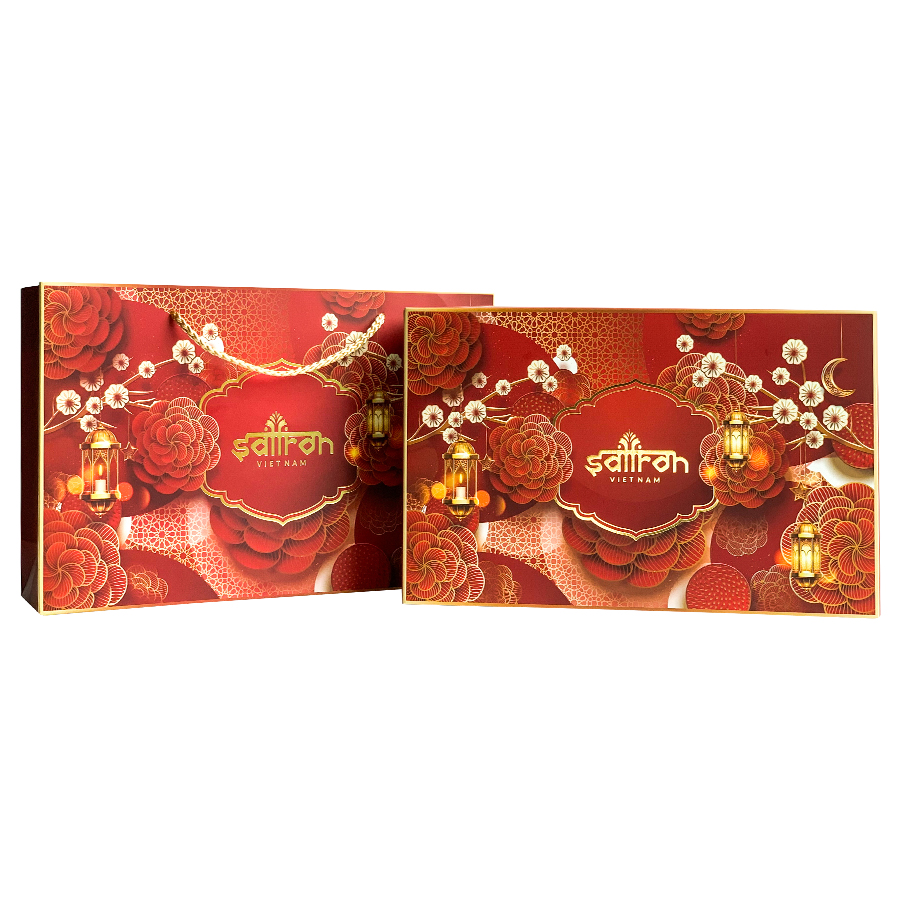 Set quà Tết nhụy hoa nghệ tây Saffron Bahraman 2 hộp 1Gram/hộp Tặng Hoa Cúc 10 Gram