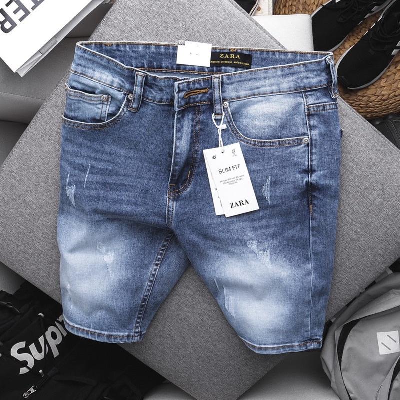 Quần jean nam cao cấp bigsize - Quần short jean nam đẹp xuất xịn co giãn