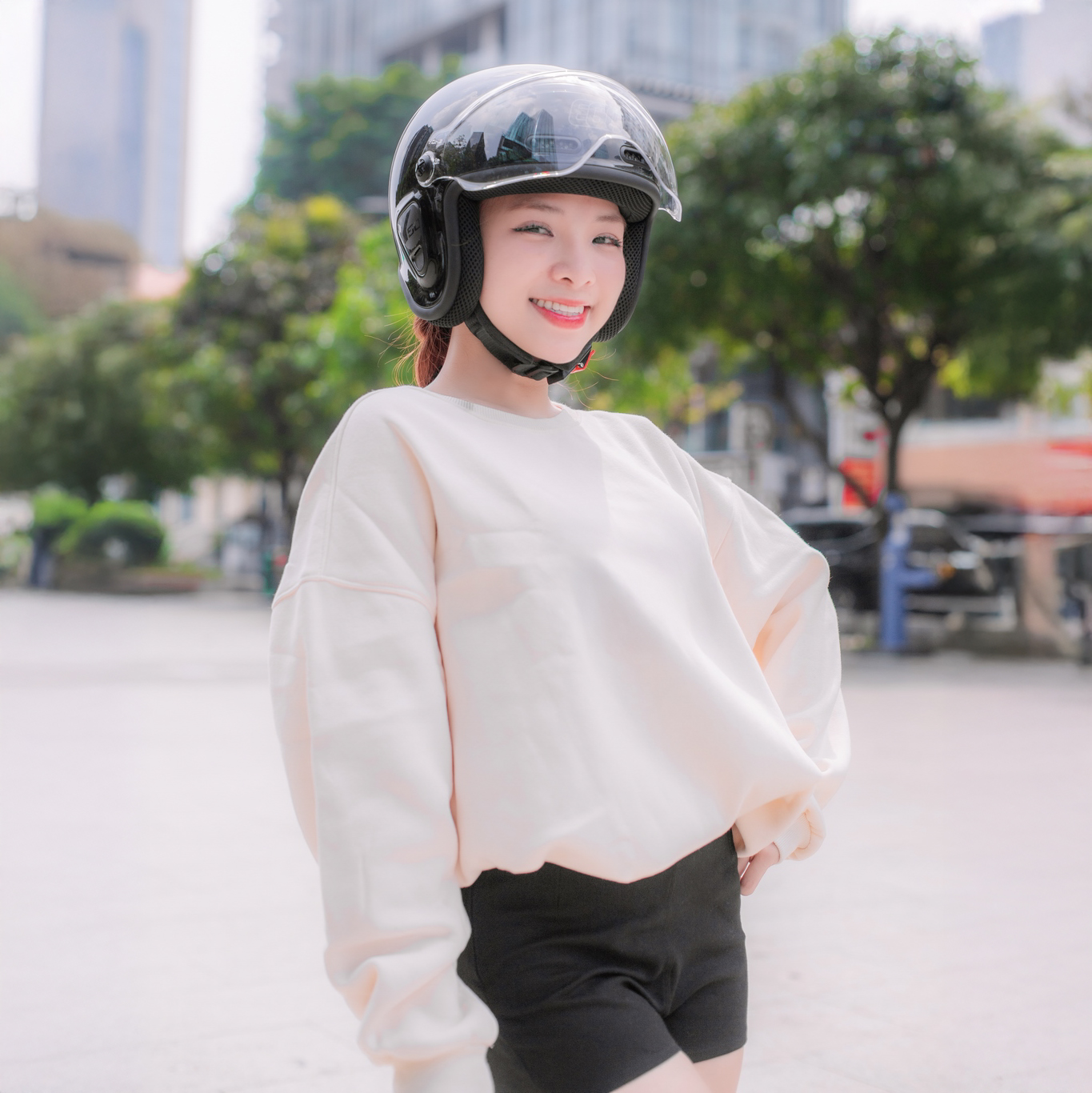 Mũ Bảo Hiểm 3/4 EGO E-32 - Solid Gloss Pink (0331C) - L-XL