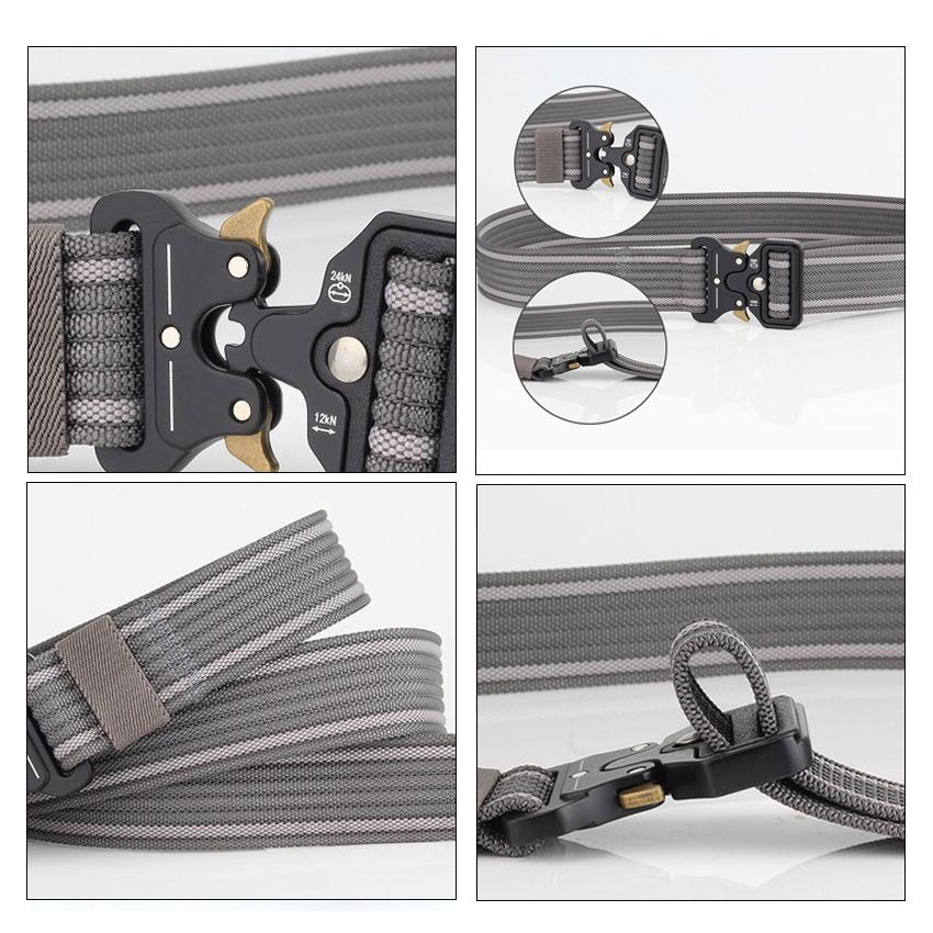 Đồng Hồ Thời Trang Nam Dây Nylon Bền Chiến Thuật Quân Đội Thắt Lưng Nam Khóa Kim Loại Công Việc Ngoài Trời Thoải Mái Quần Dài Dây Có Thể Điều Chỉnh