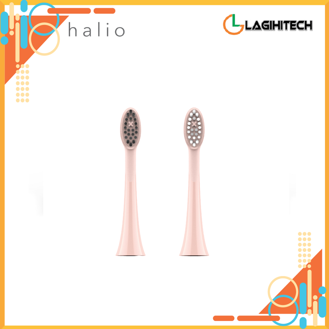 Combo Đầu Bàn Chải Điện Halio Sonic Whitening Electric Toothbrush Rose Gold - Hàng Chính Hãng