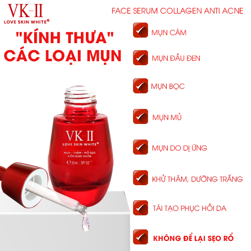 Serum Ngừa Mụn - Thâm - Mờ Sẹo - Kiểm Soát Nhờn VK II ( 15ml/35ml )