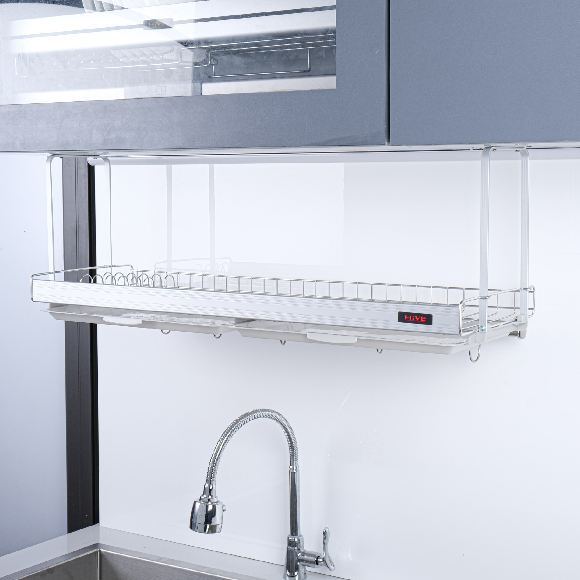 KỆ ÚP CHÉN BÁT TREO TỦ BẾP HiVE HIGH CLEAR 800
