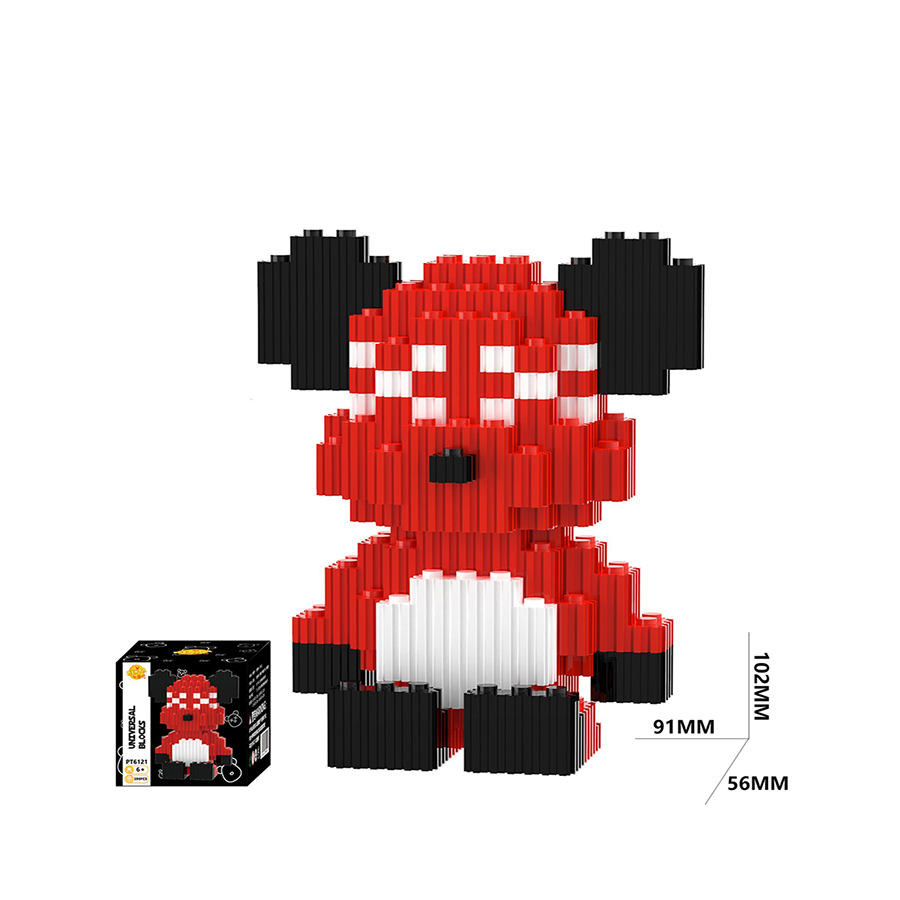 Bearbrick nhỏ nhiều màu sắc mô hình lắp ghép, đồ chơi xếp hình quà tặng trang trí hình ngộ nghĩnh đáng yêu LEE Kids