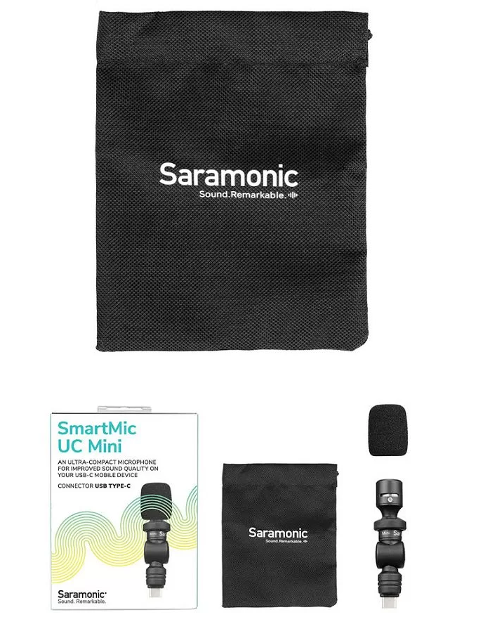 MICRO THU ÂM SARAMONIC SMARTMIC+ UC CHO SMARTPHONE CỔNG TYPE-C HÀNG CHÍNH HÃNG