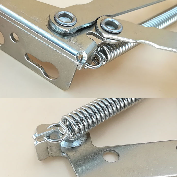 Bộ 2 bản lề 80 độ, dùng cho tủ bếp, tủ để đồ với cánh mở lật, làm bằng thép mạ niken chống gỉ