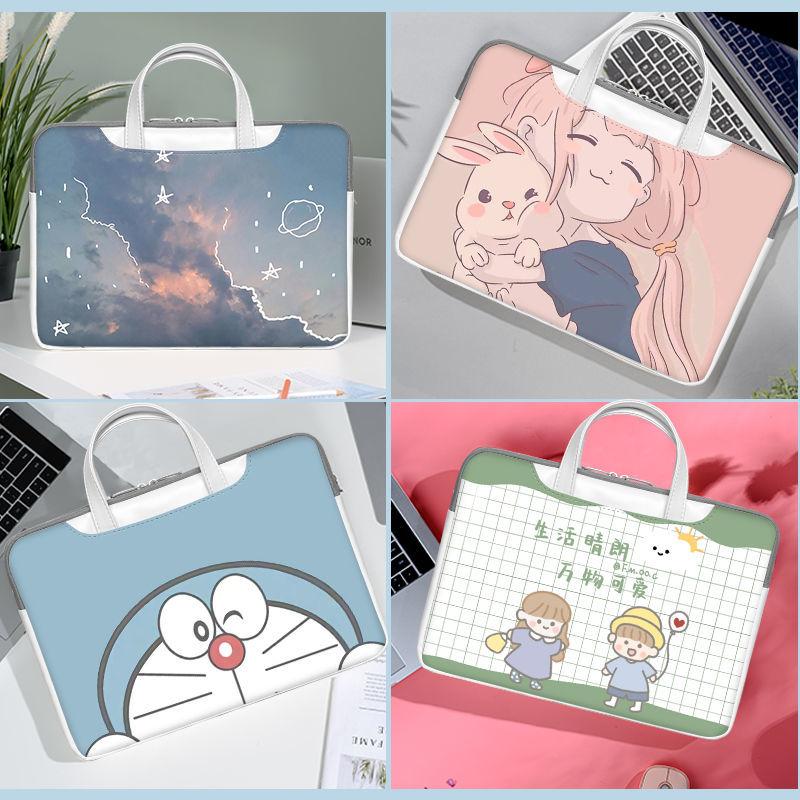 Hoạt Hình Dễ Thương Laptop Túi Chống Nước Máy Tính 13 14 15 15.6 16.1 Inch PU Laptop Đeo Vai Túi Xách Cho Macbook dell/HP/Lenovo
