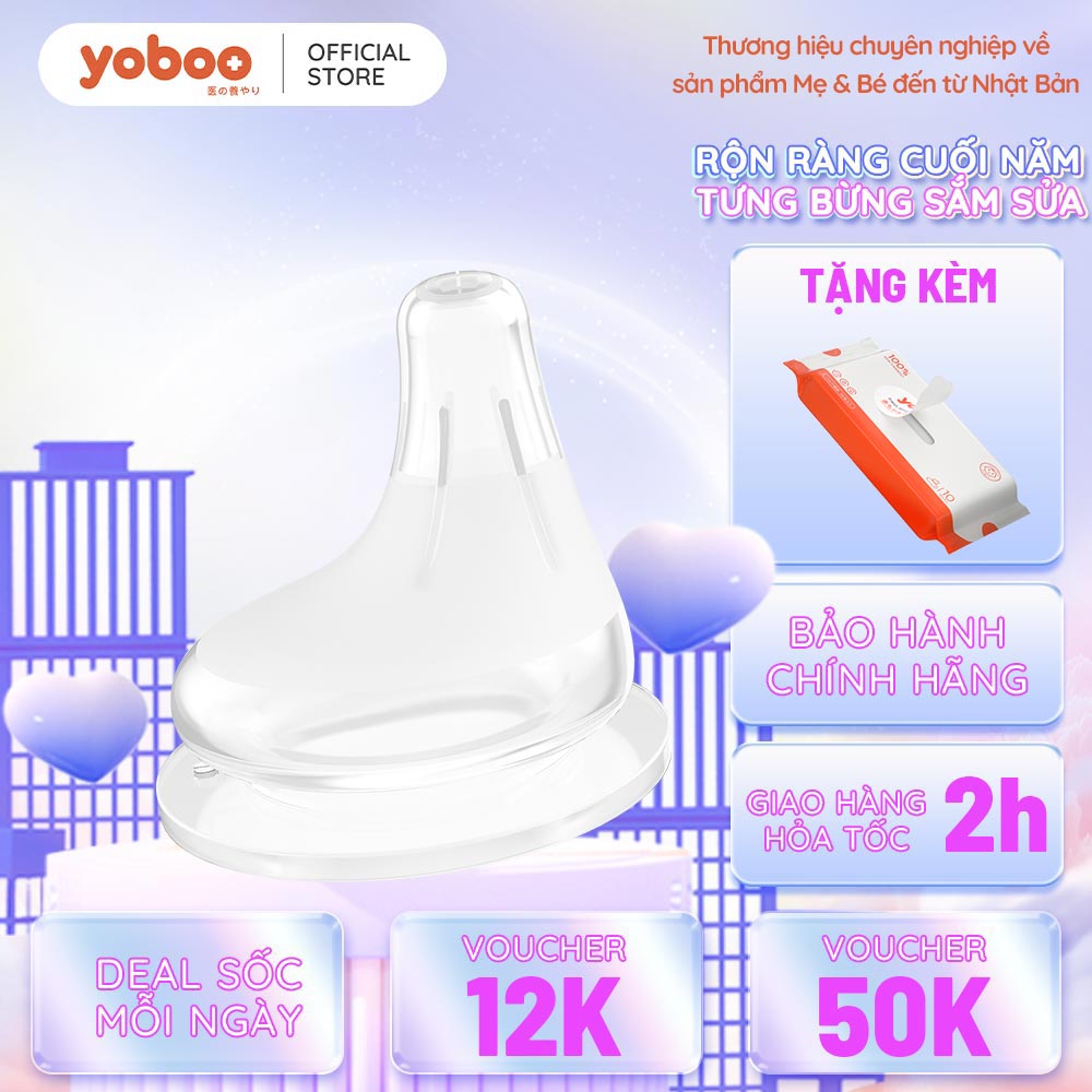 Núm ti thay thế lệch tâm nhiều loại cho bé từ 0 đến trên 12 tháng tuổi bằng silicone mềm mại - Hàng chính hãng