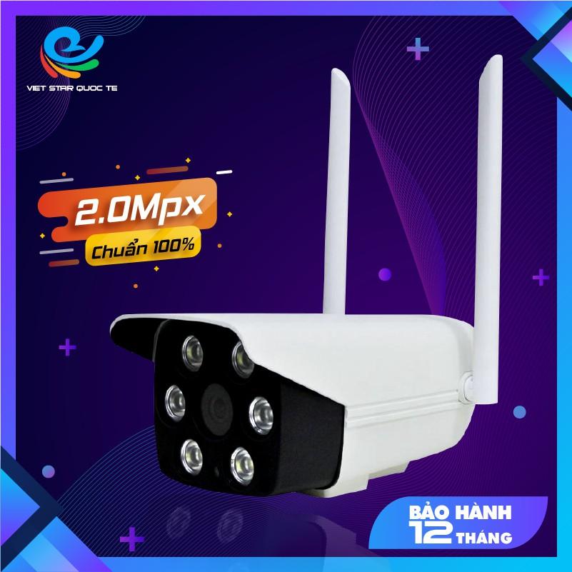 Camera Giám Sát Ngoài Trời Chống Trộm Cố Định Việt Star Quốc Tế 2.0Mpx, Ban Đêm Có Hồng Ngoại - Hàng Chính Hãng