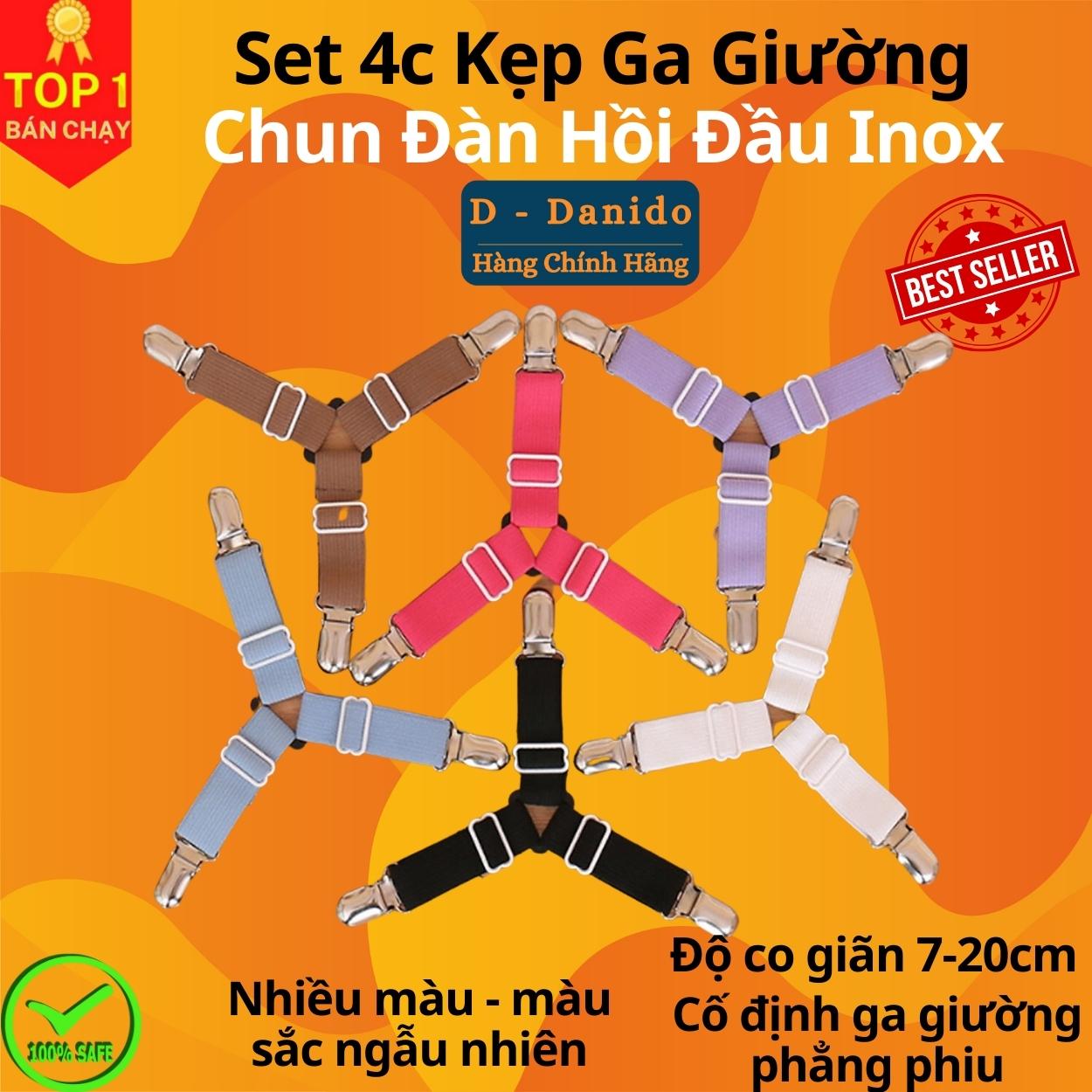 Kẹp ga trải giường chống xê dịch, cố định và giữ phẳng drap ga phủ giường (Giao mầu ngẫu nhiên)