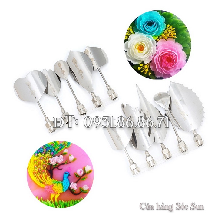 Bộ 10 dụng cụ làm rau câu 3D - Tặng kèm xi lanh – Mã số 1140